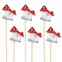 Produkt Grzyby ozdobne, kwiatki, muchomory ceramiczne 6cm 6 szt