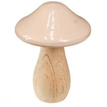 Produkt Dekoracyjne grzyby drewniane brązowy beżowy pomarańczowy Ø7,5cm W10cm 3 szt