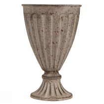 Produkt Dekoracyjna donica na trofea w kolorze antycznym, szaro-brązowa, Ø13cm W19cm