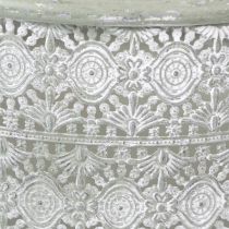Produkt Dekoracyjna metalowa miska z uchwytami, doniczka w stylu vintage, zestaw 3 szt.