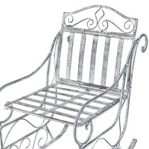 Produkt Dekoracyjne sanie z białego, mytego metalu 47×21×32,5 cm