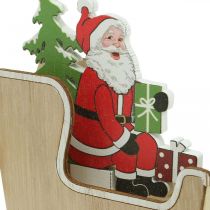 Produkt Dekoracyjne sanie ze Świętym Mikołajem Świąteczne sanie 10cm 2szt