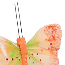 Motylki dekoracyjne na druciku kolorowe 8,5cm 12szt.