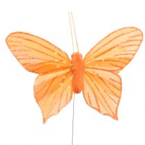 Deco motyl pomarańczowy 12 sztuk