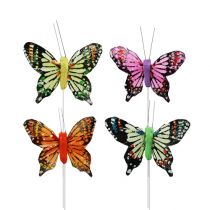 Motylki dekoracyjne kolorowe różne.6cm 24szt