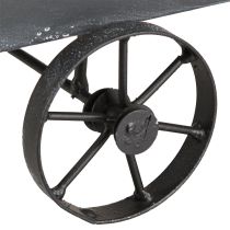 Produkt Ozdobna skrzynka na rośliny na taczkę, metalowa w kolorze antracytowym L30cm