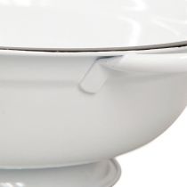 Produkt Dekoracyjna metalowa miska w stylu vintage, biało-czarna, Ø20,5 cm, 3 sztuki