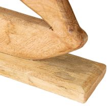 Produkt Dekoracja Żaglówka Drewno na Podstawie Naturalne Morskie H57,5cm