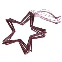 Produkt Dekoracyjna ozdoba świąteczna w kształcie gwiazdy z jagodami, wisząca, brokatowa, Ø18 cm, zestaw 8 elementów