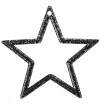 Produkt Dekoracyjna gwiazdka czarna brokatowa dekoracja stołu Świąteczna 4,5cm 120 szt
