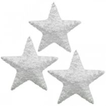 Świąteczna dekoracja gwiazda Świąteczna dekoracja gwiazda biała H15cm 6szt