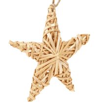 Produkt Gwiazdki dekoracyjne choinkowe rattan naturalny 11cm 6 szt.