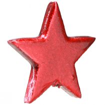 Produkt Dekoracyjne gwiazdki czerwone metaliczne rozproszone dekoracje – 2. wybór – Ø5cm 36 szt.