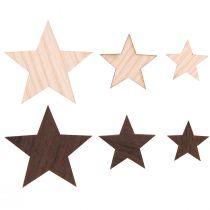Produkt Dekoracyjne gwiazdki bożonarodzeniowe naturalny brąz Ø3,5–5,5cm 48 szt