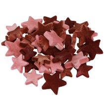 Produkt Gwiazdki dekoracyjne flokowane, dekoracja posypkowa Burgundowy Brąz Ø4/5cm 40 szt.