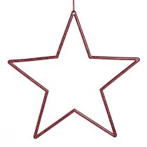 Produkt Ozdobne gwiazdki z brokatowymi czerwonymi gwiazdkami do zawieszenia 18cm 8 szt