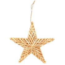 Produkt Dekoracyjne wiszące gwiazdy rattanowe 19 cm, zestaw 3 elementów, dekoracja świąteczna