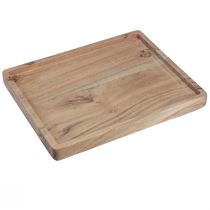 Produkt Taca dekoracyjna z drewna akacjowego prostokątna naturalna 30×25cm
