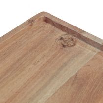 Produkt Taca dekoracyjna z drewna akacjowego prostokątna naturalna 30×25cm