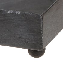Produkt Taca dekoracyjna metalowa czarno-szara, myta 15×15cm, 2 szt.