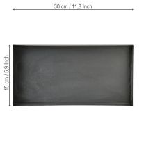 Produkt Taca dekoracyjna metalowa czarno-szara myta 30×15cm