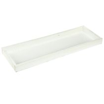 Produkt Taca dekoracyjna podłużna taca drewniana biała wytarta 42×14×3cm 3szt