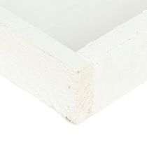 Produkt Taca dekoracyjna podłużna taca drewniana biała wytarta 42×14×3cm 3szt