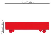 Produkt Taca dekoracyjna kwadratowa metalowa czerwona 15×15cm 2szt