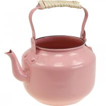 Dekoracyjna doniczka na czajniczek metalowa stary róż Ø8,6 cm wys. 16 cm