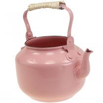 Dekoracyjna doniczka na czajniczek metalowa stary róż Ø8,6 cm wys. 16 cm