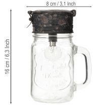 Produkt Dekoracyjna szklanka do picia z lampką LED Ø8cm H16cm