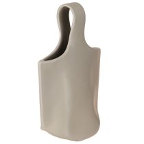 Produkt Dekoracyjny wazon ceramiczny torba shopper szary 19×4,5×33cm