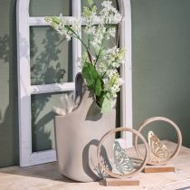 Produkt Dekoracyjny wazon ceramiczny torba shopper szary 19×4,5×33cm