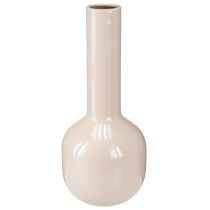 Produkt Wazon dekoracyjny metalowy w kolorze brązowego cappuccino emaliowanego wys. 25,5 cm