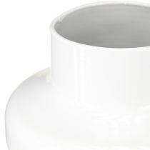 Produkt Wazon dekoracyjny Wazon metalowy Dekoracja Kremowo-biały Ø16,5cm H23,5cm