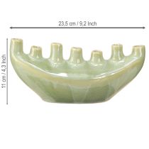 Produkt Wazon dekoracyjny Łódka Wazon ceramiczny Jasnozielony 23×8,5×11cm