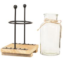 Produkt Wazony dekoracyjne butelka wazon szklany na podstawie 12×12×20cm 4szt