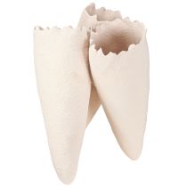 Produkt Wazony dekoracyjne Wazony stożkowe Beżowe Ceramiczne 14,5cmx15x21cm