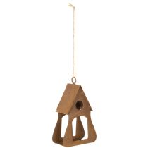 Produkt Dekoracyjna wisząca budka dla ptaków, dekoracja w kolorze rdzy, 17,5 cm