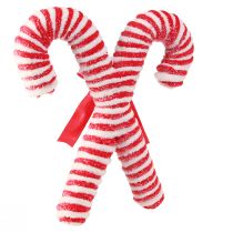 Produkt Dekoracyjne laski cukierków do zawieszania ozdób choinkowych czerwono-białych 28cm