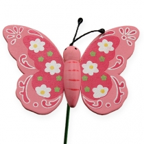 Produkt Motyl na patyczku 8cm 18 szt