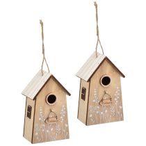 Produkt Dekoracja do zawieszenia domku dla ptaków biała naturalna 14,5cm 2 szt