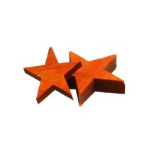 Gwiazdy drewniane mix pomarańczowy do rozsypywania 3-5cm 72szt.