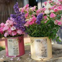 Produkt Doniczka ozdobna z metalu w kolorze moreli, ozdoba letnia, Ø15,5 cm, wys. 15 cm