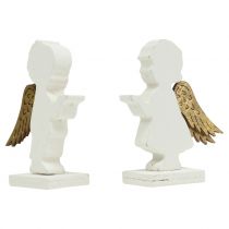 Produkt Deco aniołek biały ze złotymi skrzydełkami 8,5cm 8szt.