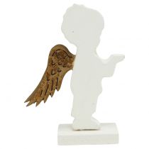 Produkt Deco aniołek biały ze złotymi skrzydełkami 8,5cm 8szt.