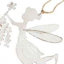 Produkt Dekoracyjna wróżka dekoracja okna wiosna metal biały elf 15×10cm 2 szt