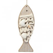 Deco rybka wisiorek drewniana rybka marynistyczna dekoracja drewno 6,5×19,5cm