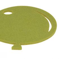 Produkt Dekoracyjna girlanda urodzinowa w kształcie łańcuszka z proporczykiem wykonana z filcu w kolorze szaro-zielonym 300cm