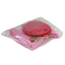 Produkt Dekoracyjna girlanda urodzinowa w kształcie łańcuszka z filcu w kolorze różowym 300cm